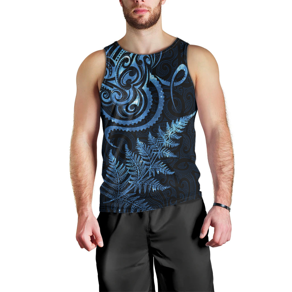 New Zealand Octopus Tattoo and Fern Men Tank Top Maori Pattern Matariki Style LT03 - Polynesian Pride