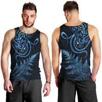 New Zealand Octopus Tattoo and Fern Men Tank Top Maori Pattern Matariki Style LT03 - Polynesian Pride