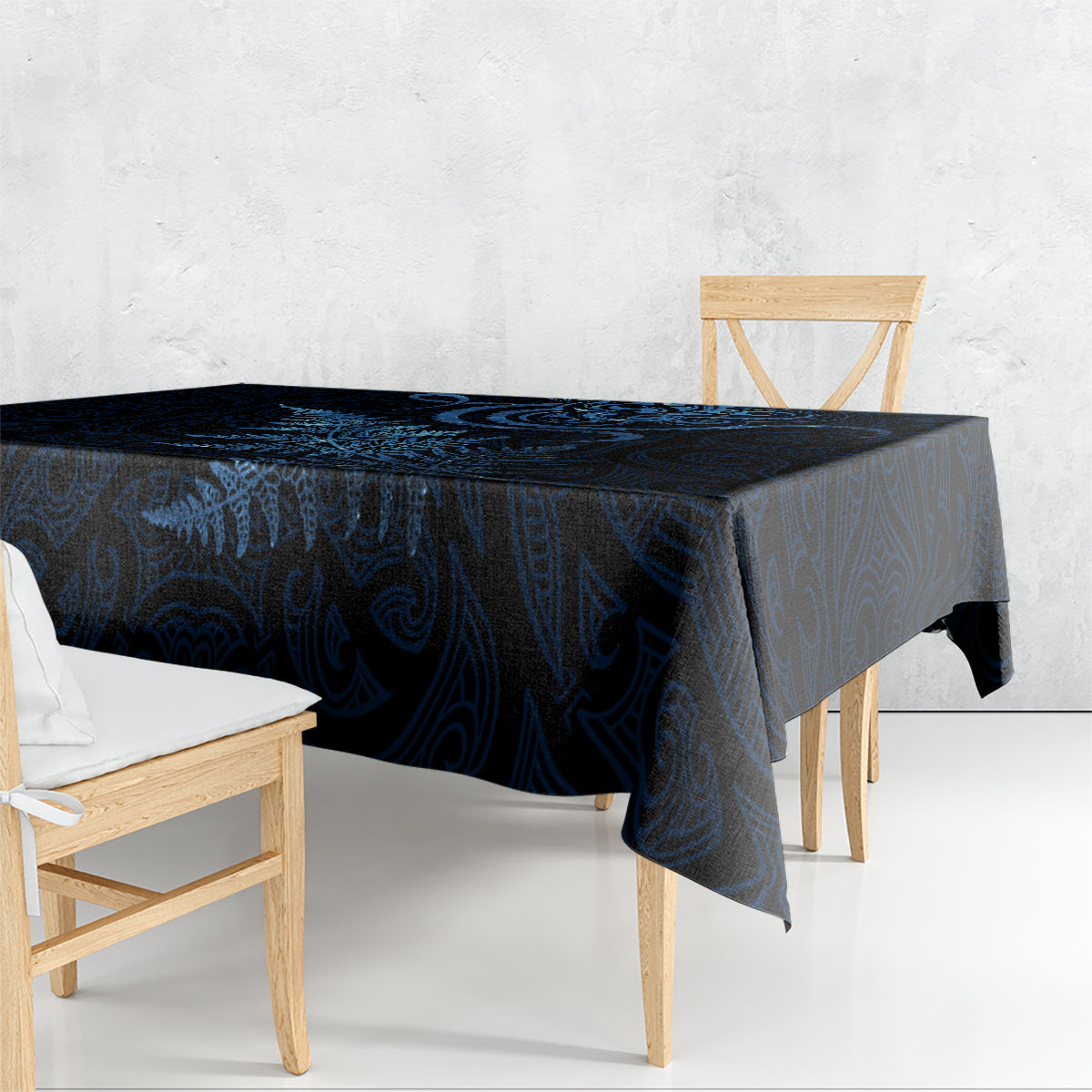 New Zealand Octopus Tattoo and Fern Tablecloth Maori Pattern Matariki Style LT03 - Polynesian Pride
