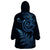 New Zealand Octopus Tattoo and Fern Wearable Blanket Hoodie Maori Pattern Matariki Style