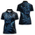 New Zealand Octopus Tattoo and Fern Women Polo Shirt Maori Pattern Matariki Style