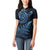 New Zealand Octopus Tattoo and Fern Women Polo Shirt Maori Pattern Matariki Style