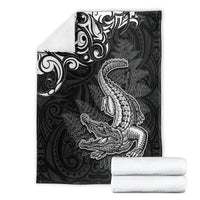 New Zealand Crocodile Tattoo and Fern Blanket Maori Pattern LT03 - Polynesian Pride