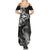 New Zealand Crocodile Tattoo and Fern Summer Maxi Dress Maori Pattern