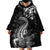 New Zealand Crocodile Tattoo and Fern Wearable Blanket Hoodie Maori Pattern