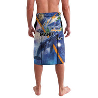 Marshall Islands Manit Day Lavalava Grunge National Flag with Whales and Tribal Tattoos LT03 - Polynesian Pride