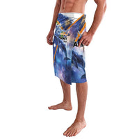 Marshall Islands Manit Day Lavalava Grunge National Flag with Whales and Tribal Tattoos LT03 - Polynesian Pride