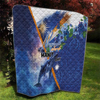 Marshall Islands Manit Day Quilt Grunge National Flag with Whales and Tribal Tattoos LT03 - Polynesian Pride