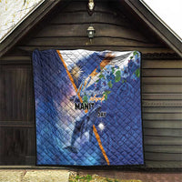 Marshall Islands Manit Day Quilt Grunge National Flag with Whales and Tribal Tattoos LT03 - Polynesian Pride