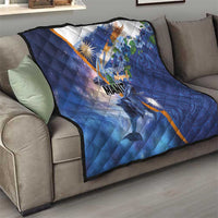 Marshall Islands Manit Day Quilt Grunge National Flag with Whales and Tribal Tattoos LT03 - Polynesian Pride