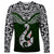 Aotearoa New Zealand Long Sleeve Shirt Silver Fern and Matau with Maori Tribal Green Style LT03 Unisex Green - Polynesian Pride