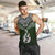 Aotearoa New Zealand Men Tank Top Silver Fern and Matau with Maori Tribal Green Style LT03 - Polynesian Pride