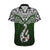 Custom Aotearoa New Zealand Hawaiian Shirt Silver Fern and Matau with Maori Tribal Green Style LT03 Green - Polynesian Pride