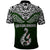 Custom Aotearoa New Zealand Polo Shirt Silver Fern and Matau with Maori Tribal Green Style LT03 - Polynesian Pride