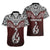 Aotearoa New Zealand Hawaiian Shirt Silver Fern and Matau with Maori Tribal Red Style LT03 - Polynesian Pride