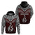 Aotearoa New Zealand Hoodie Silver Fern and Matau with Maori Tribal Red Style LT03 - Polynesian Pride