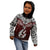 Aotearoa New Zealand Kid Hoodie Silver Fern and Matau with Maori Tribal Red Style LT03 - Polynesian Pride