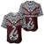 Custom Aotearoa New Zealand Baseball Jersey Silver Fern and Matau with Maori Tribal Red Style LT03 - Polynesian Pride