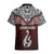 Custom Aotearoa New Zealand Hawaiian Shirt Silver Fern and Matau with Maori Tribal Red Style LT03 - Polynesian Pride