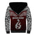 Custom Aotearoa New Zealand Sherpa Hoodie Silver Fern and Matau with Maori Tribal Red Style LT03 - Polynesian Pride