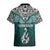 Aotearoa New Zealand Hawaiian Shirt Silver Fern and Matau with Maori Tribal Turquoise Style LT03 - Polynesian Pride