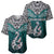 Custom Aotearoa New Zealand Baseball Jersey Silver Fern and Matau with Maori Tribal Turquoise Style LT03 - Polynesian Pride