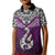 Aotearoa New Zealand Kid Polo Shirt Silver Fern and Matau with Maori Tribal Pink Style LT03 Kid Pink - Polynesian Pride