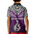 Custom Aotearoa New Zealand Kid Polo Shirt Silver Fern and Matau with Maori Tribal Pink Style LT03 - Polynesian Pride