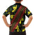 Samoan Culture Family Matching Summer Maxi Dress and Hawaiian Shirt Hibiscus and Ula Fala with Tapa Pattern Black Color