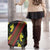 Samoan Culture Luggage Cover Hibiscus and Ula Fala with Tapa Pattern Black Color