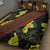 Samoan Culture Quilt Bed Set Hibiscus and Ula Fala with Tapa Pattern Black Color