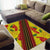 Samoan Culture Area Rug Hibiscus and Ula Fala with Tapa Pattern Yellow Color