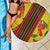 Samoan Culture Beach Blanket Hibiscus and Ula Fala with Tapa Pattern Yellow Color