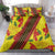 Samoan Culture Bedding Set Hibiscus and Ula Fala with Tapa Pattern Yellow Color