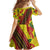 Samoan Culture Family Matching Off Shoulder Short Dress and Hawaiian Shirt Hibiscus and Ula Fala with Tapa Pattern YellowColor