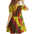 Samoan Culture Family Matching Tank Maxi Dress and Hawaiian Shirt Hibiscus and Ula Fala with Tapa Pattern YellowColor