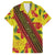 Samoan Culture Hawaiian Shirt Hibiscus and Ula Fala with Tapa Pattern YellowColor