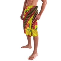 Samoan Culture Lavalava Hibiscus and Ula Fala with Tapa Pattern YellowColor LT03 - Polynesian Pride