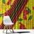 Samoan Culture Window Curtain Hibiscus and Ula Fala with Tapa Pattern Yellow Color