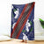 Samoan Culture Blanket Hibiscus and Ula Fala with Tapa Pattern Blue Color