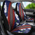 Samoan Culture Car Seat Cover Hibiscus and Ula Fala with Tapa Pattern Blue Color