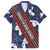 Samoan Culture Family Matching Puletasi and Hawaiian Shirt Hibiscus and Ula Fala with Tapa Pattern Blue Color