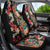 Hawaiian Hibiscus and Tropical Leaves Car Seat Cover Patchwork Grunge Abstract Vintage Style