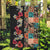 Hawaiian Hibiscus and Tropical Leaves Garden Flag Patchwork Grunge Abstract Vintage Style