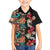 Hawaiian Hibiscus and Tropical Leaves Kid Hawaiian Shirt Patchwork Grunge Abstract Vintage Style