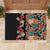 Hawaiian Hibiscus and Tropical Leaves Rubber Doormat Patchwork Grunge Abstract Vintage Style