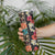 Hawaiian Hibiscus and Tropical Leaves Skinny Tumbler Patchwork Grunge Abstract Vintage Style