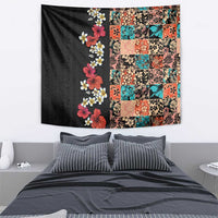 Hawaiian Hibiscus and Tropical Leaves Tapestry Patchwork Grunge Abstract Vintage Style LT03 - Polynesian Pride