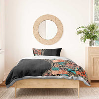 Hawaiian Hibiscus and Tropical Leaves Bedding Set Patchwork Grunge Abstract and Tapa Tribal Pattern Half Style LT03 - Polynesian Pride