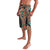 Hawaiian Hibiscus and Tropical Leaves Lavalava Patchwork Grunge Abstract and Tapa Tribal Pattern Half Style